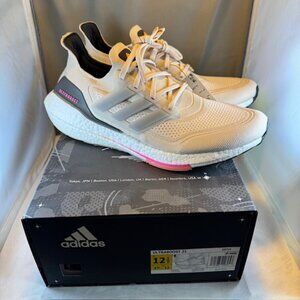 Adidas UltraBoost 21 New York Marathon Running Shoes Creme Size 12.5 S23710 NIB